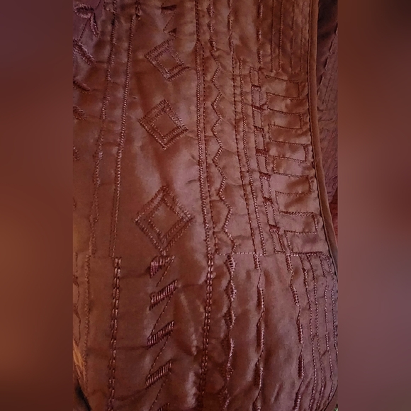 Alfred Dunner Rust Bronze Embroidered Lightweight Jacket Open Cardigan, size 12 - Picture 4 of 4